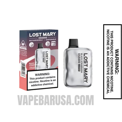 Black Strawnana Lost Mary OS5000 Luster Edition Vape  With Package Box