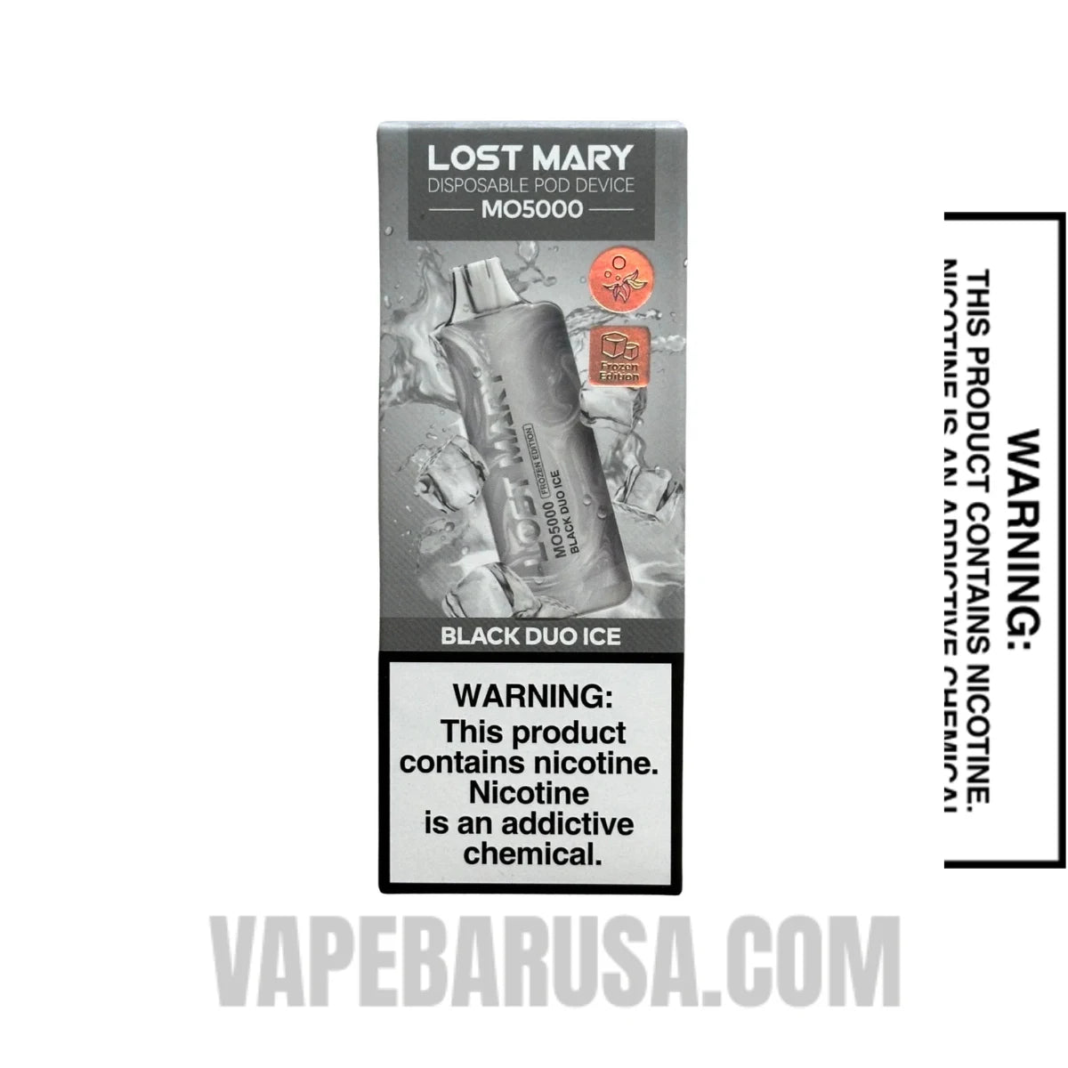 Black Duo Ice Lost Mary MO5000 Disposable Vape With Package Box