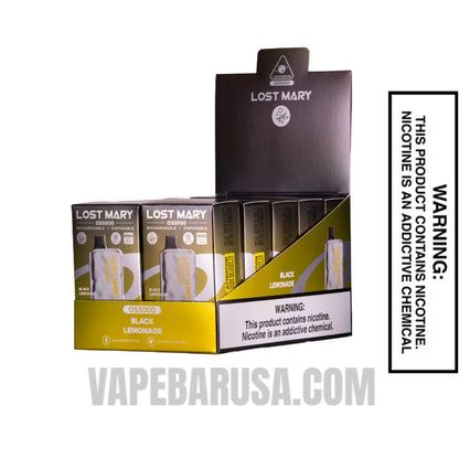 Black Lemonade Lost Mary OS5000 Disposable Vape With bundle Pack