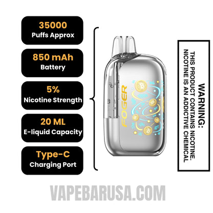 Blackberry Blueberry Freezer Jam Foger Bit 35K Disposable Vape Specifications