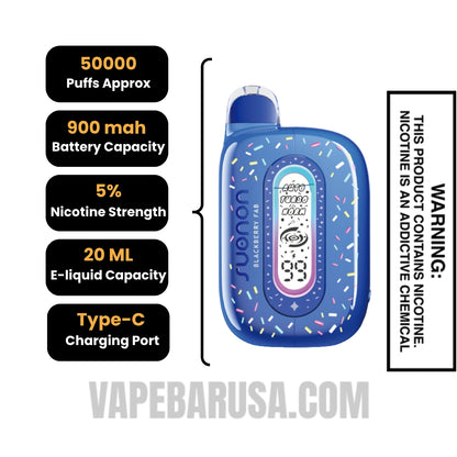 Blackberry FAB Suonon Donete 50k Disposable Vape Specifications