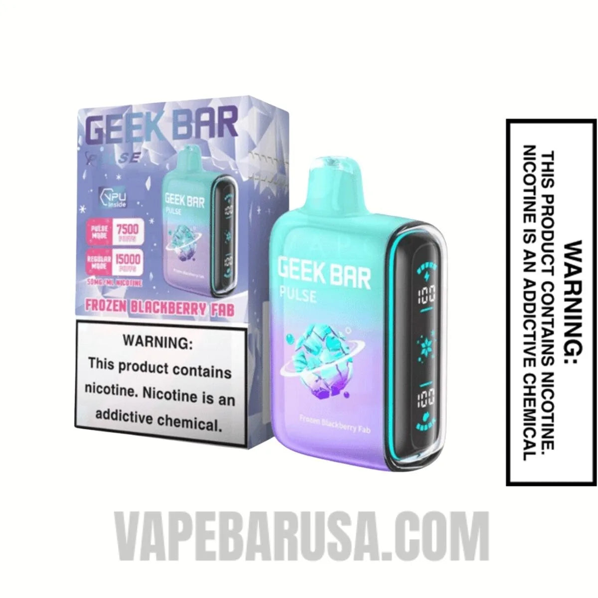 Blackberry Fab Geek Bar Pulse Frozen Edition Vape With Package Box