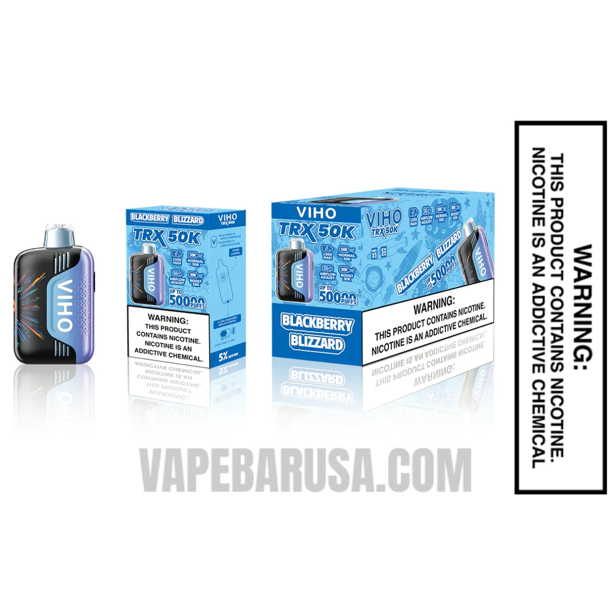 Blackberry Blizzard VIHO TRX 50K Disposable Vape With Bundle Pack