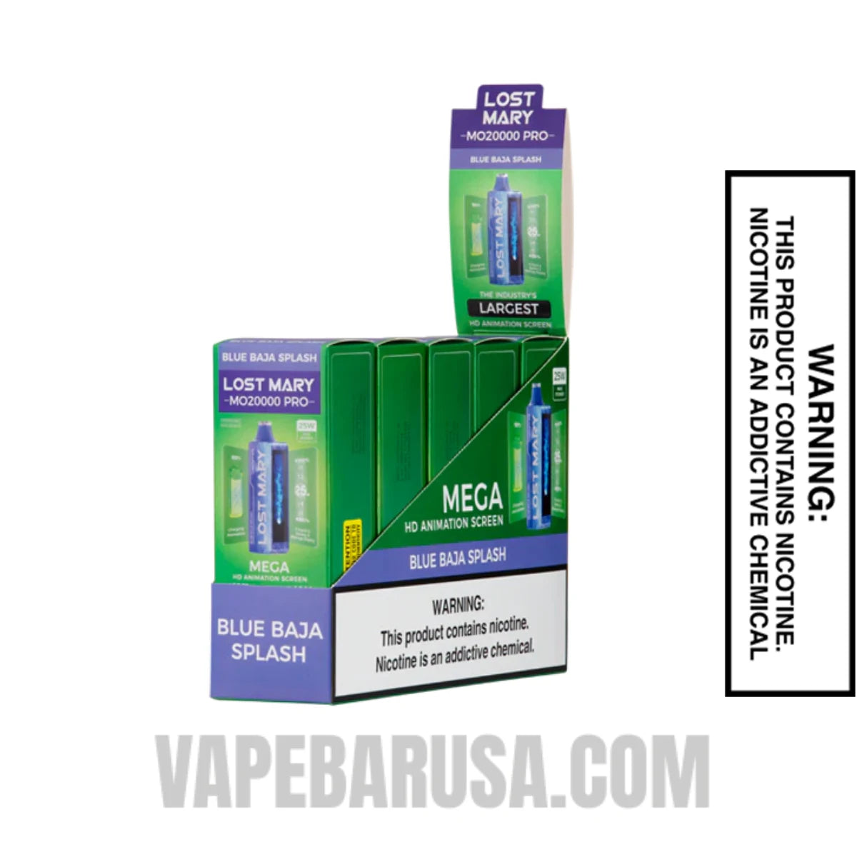 Blue Baja Splash Lost Mary MO20000 Disposable Vape  With Bundle Pack