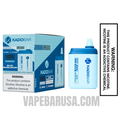 Blue Bubblegum Kado Bar BR5000 Disposable Vape With Bundle Pack