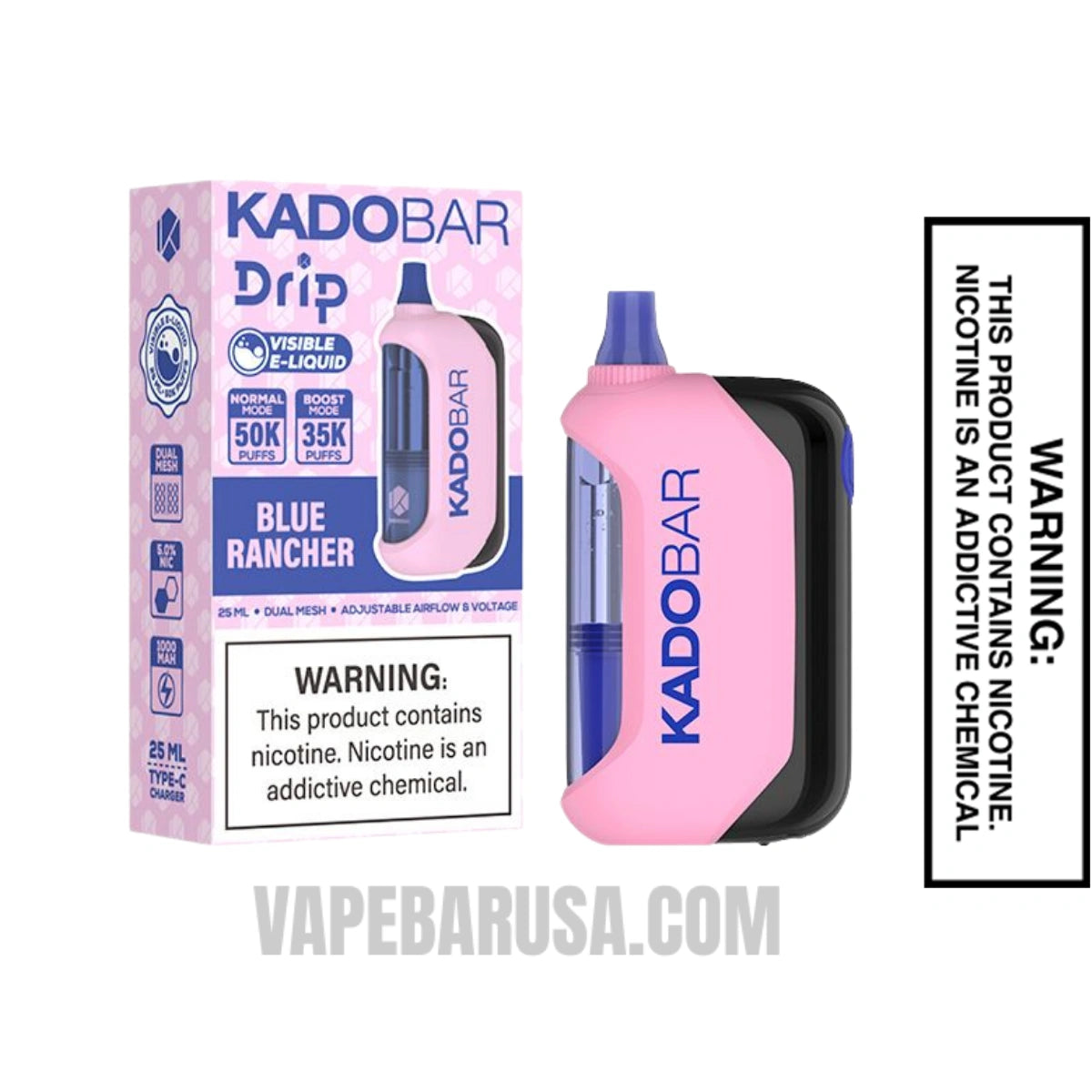Blue Rancher Kado Bar Drip 50K Disposable Vape With Package Box