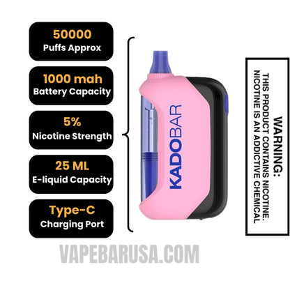 Blue Rancher Kado Bar Drip 50K Disposable Vape Specifications