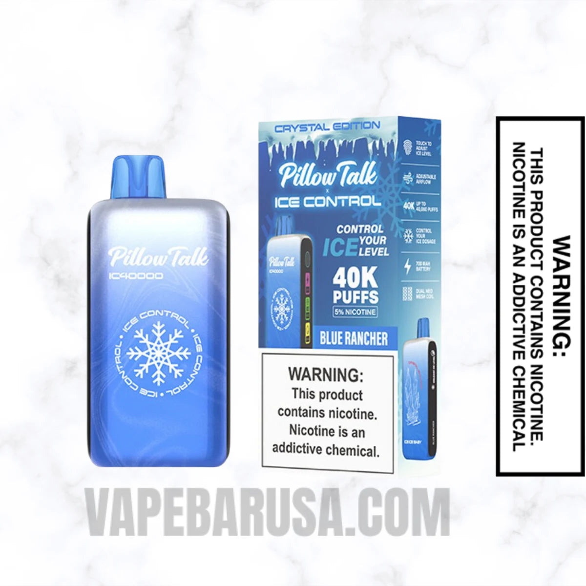 Blue Rancher Pillow Talk IC40000 Crystal Edition Vape With Package Box