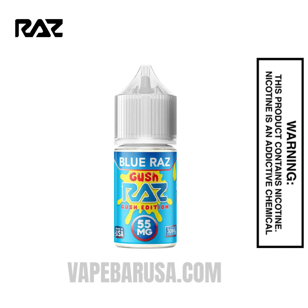 Blue Raz Gush RAZ Salt Nic Juice 30 ML