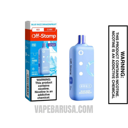 Blue Razz Dragonfruit Off Stamp Ice Cube 25K Disposable Pod With Package Box