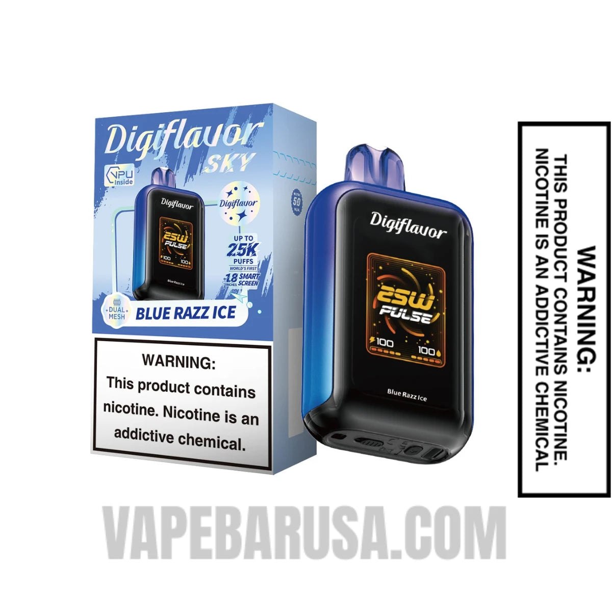 Blue Razz Ice Digiflavor Sky 25K Vape With Package Box