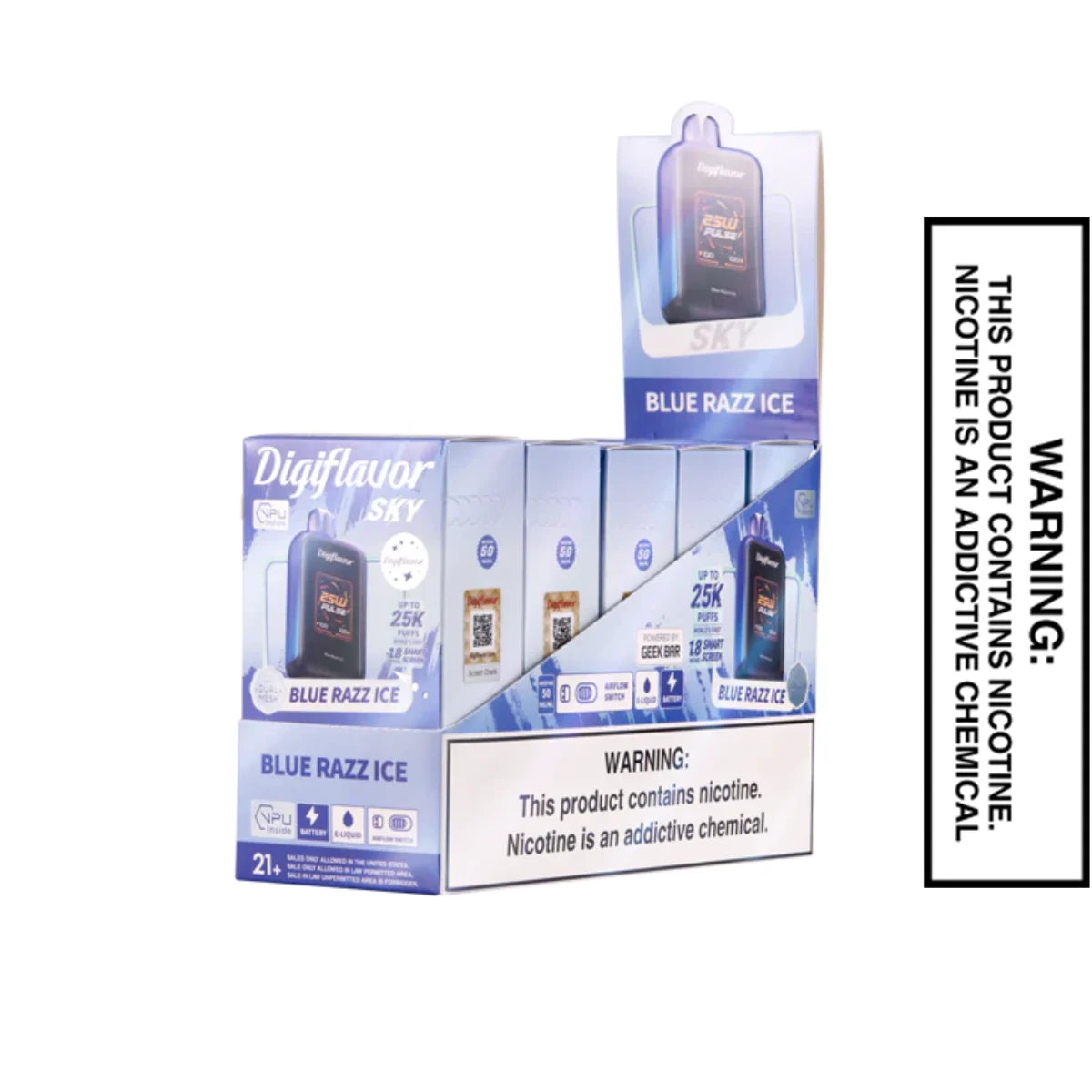 Blue Razz Ice Digiflavor Sky 25K Vape With Bundle Box