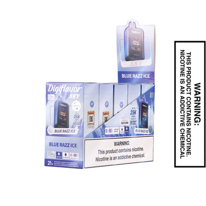 Blue Razz Ice Digiflavor Sky 25K Vape With Bundle Box