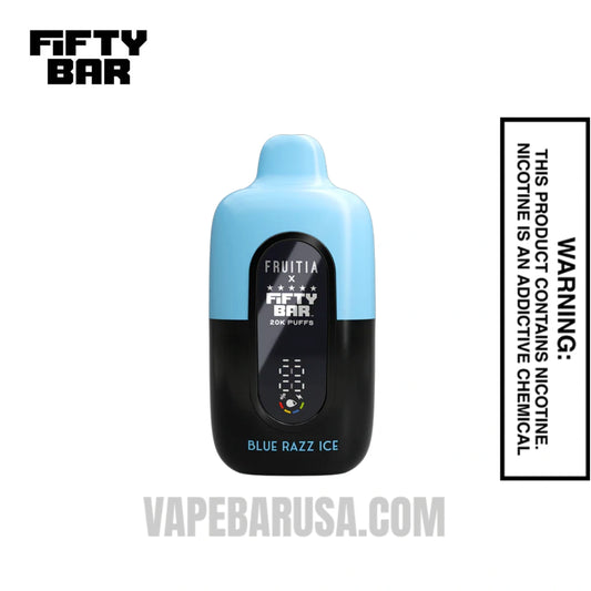 Blue Razz Ice Fruitia X Fifty Bar 20K Disposable Vape