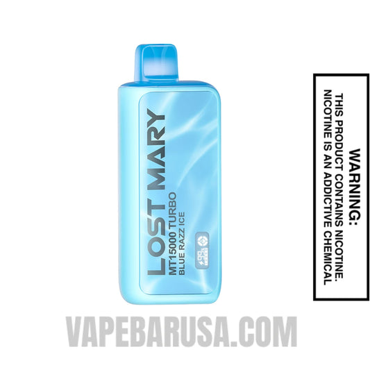 Blue Razz Ice Lost Mary MT15000 Turbo Vape - 0% Nic