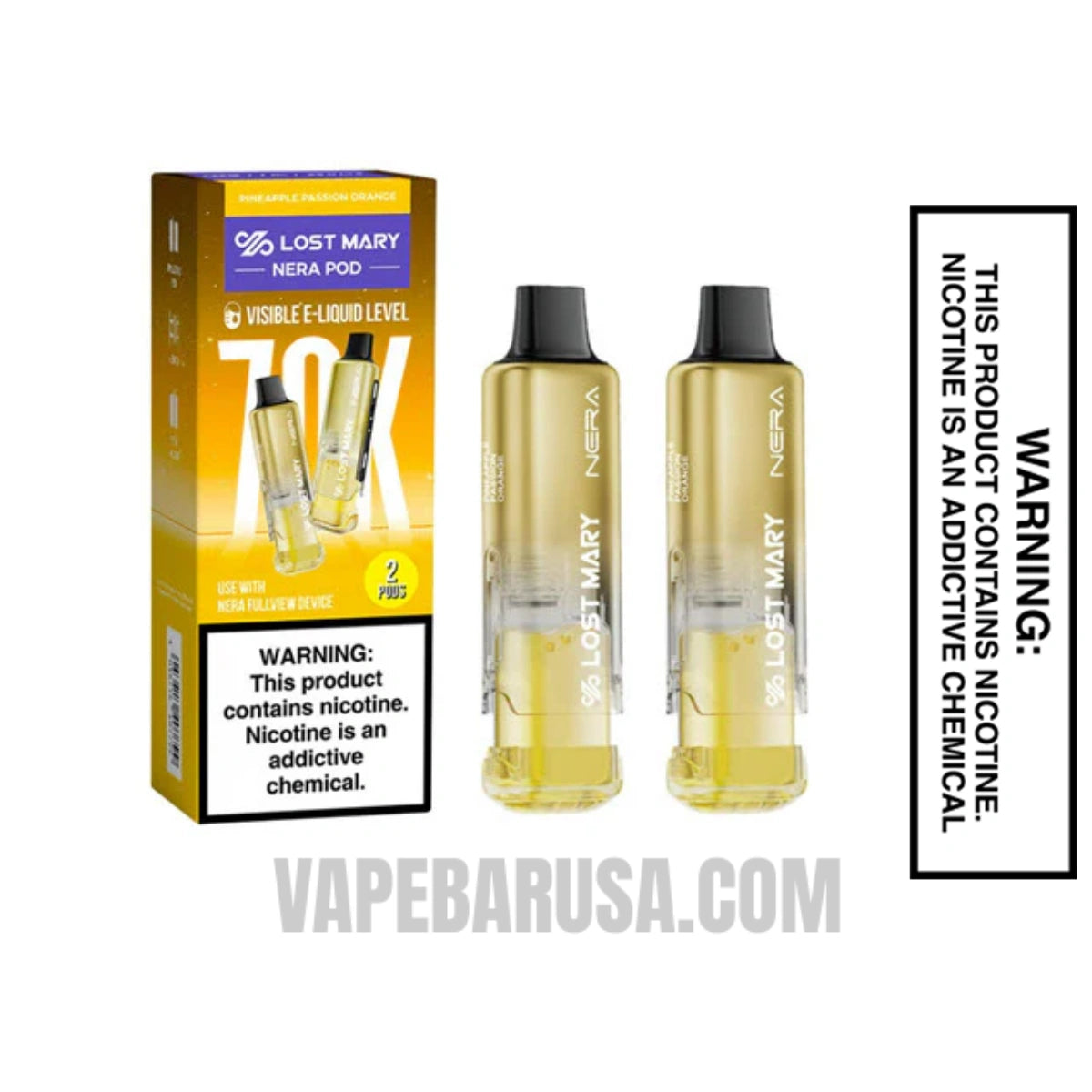 Blue Razz Ice Lost Mary Nera Fullview 70K Disposable Pod With Package Box