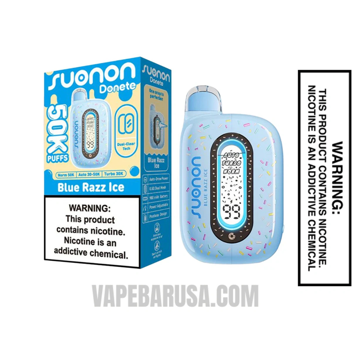 Blue Razz Ice Suonon Donete 50k Disposable Vape