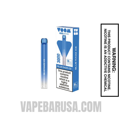 Blue Razz Ice Voom Mesh 3000 Puffs Disposable Vape With Package Box