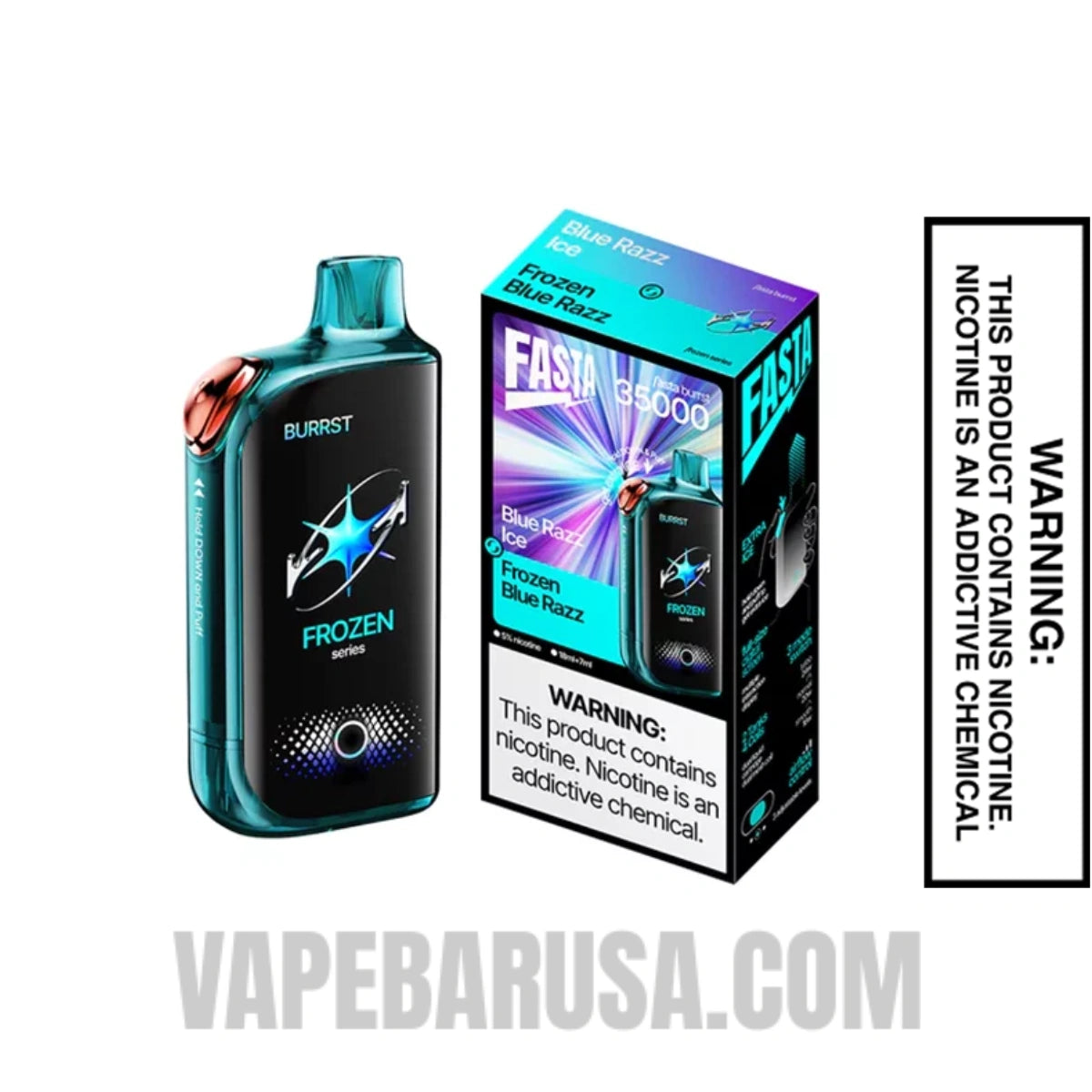 Blue Razz Ice / Frozen Blue Razz Fasta Burrst 35000 Disposable Vape with Package Box