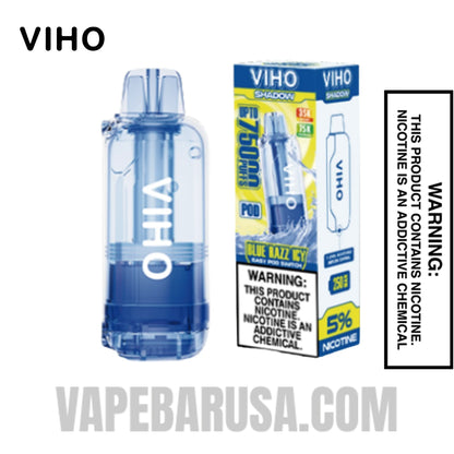Blue Razz Icy VIHO Shadow 75K Vape Pod With Package Box