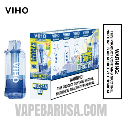Blue Razz Icy VIHO Shadow 75K Vape Pod With Bundle Pack