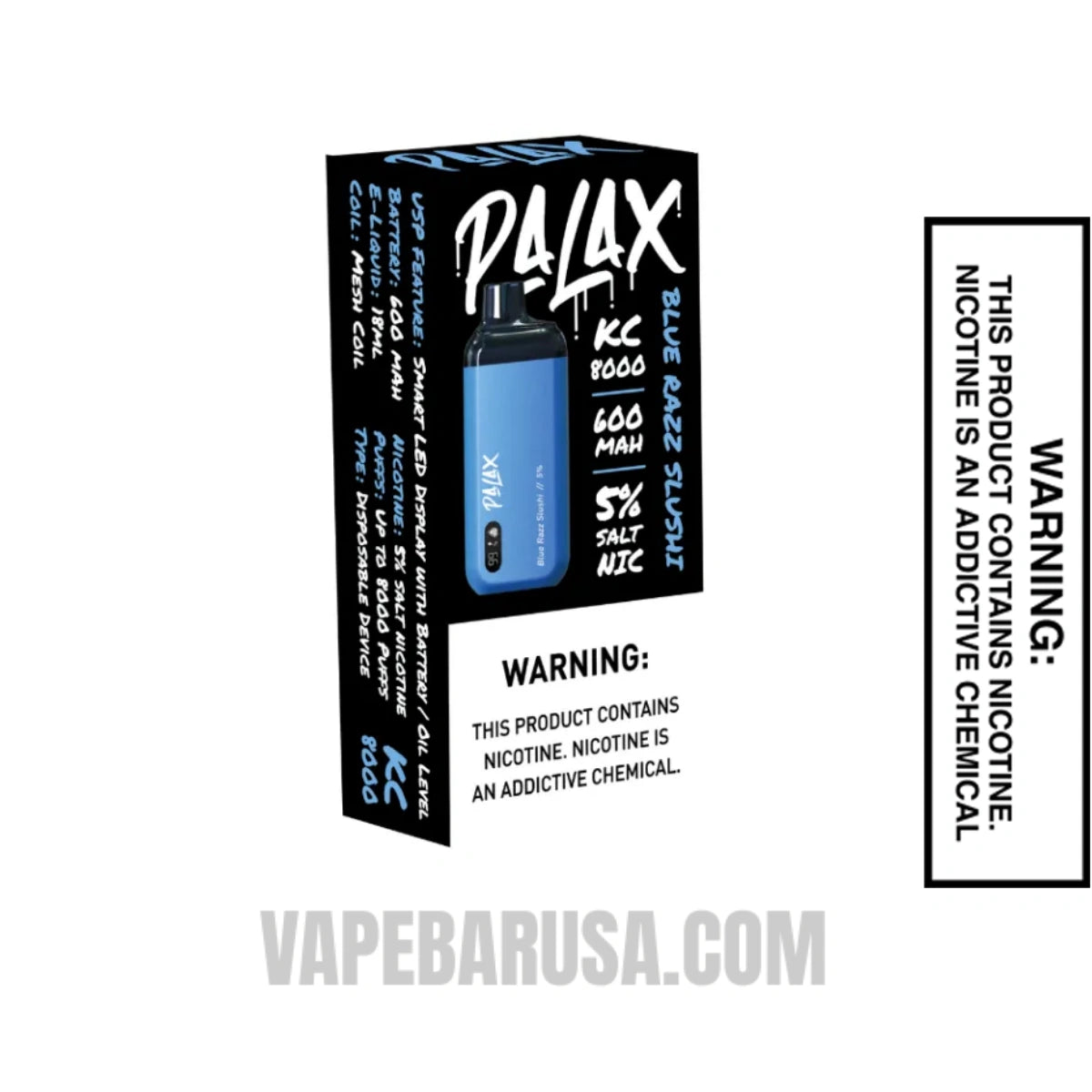 Blue Razz Slushi Palax KC8000 Disposable Vape - Final Sale With Package Box
