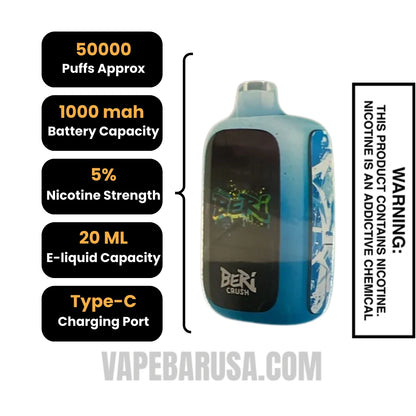 Blue Sour Beri Crush 50K Disposable Vape Specifications
