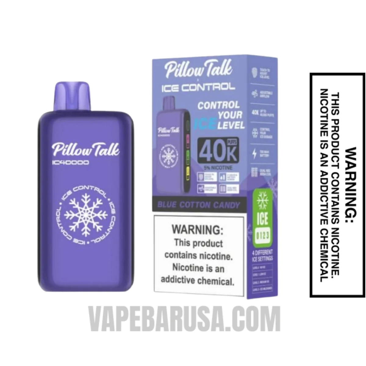 Blue Cotton Candy Pillow Talk IC40000 Disposable Vape With Package Box
