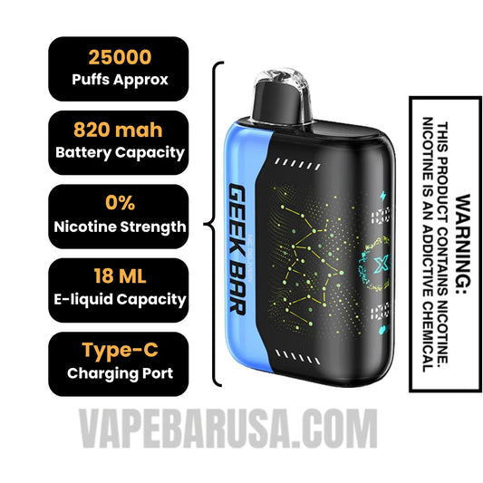 Blue Rancher Geek Bar Pulse X Zero Nicotine Vape