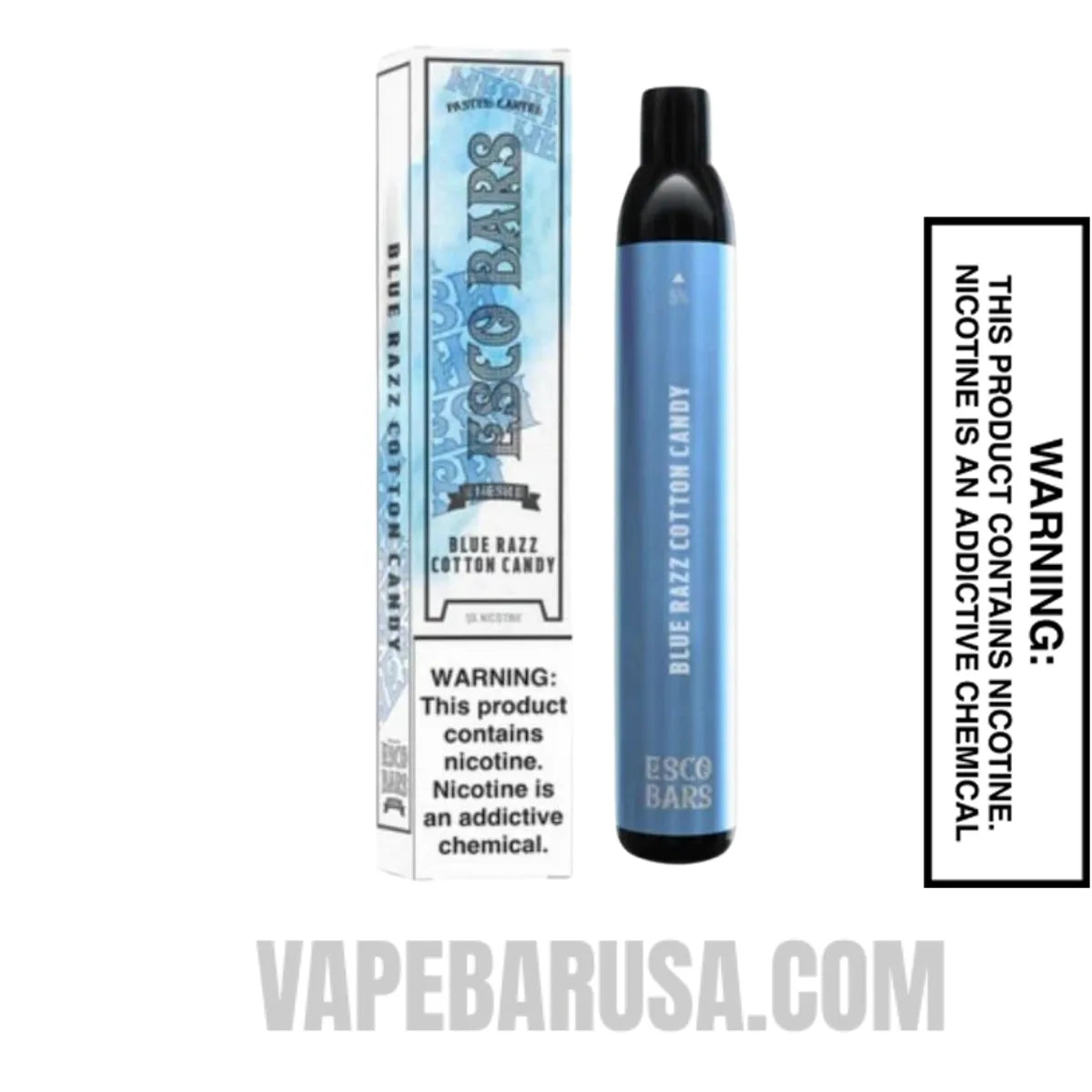 Blue Razz Cotton Esco Bar 2500 Puffs Disposable Vape With Package Box