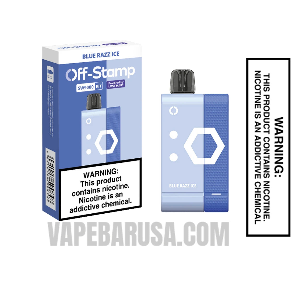 Blue Razz Ice Off Stamp SW9000 Disposable Kit With Package Box