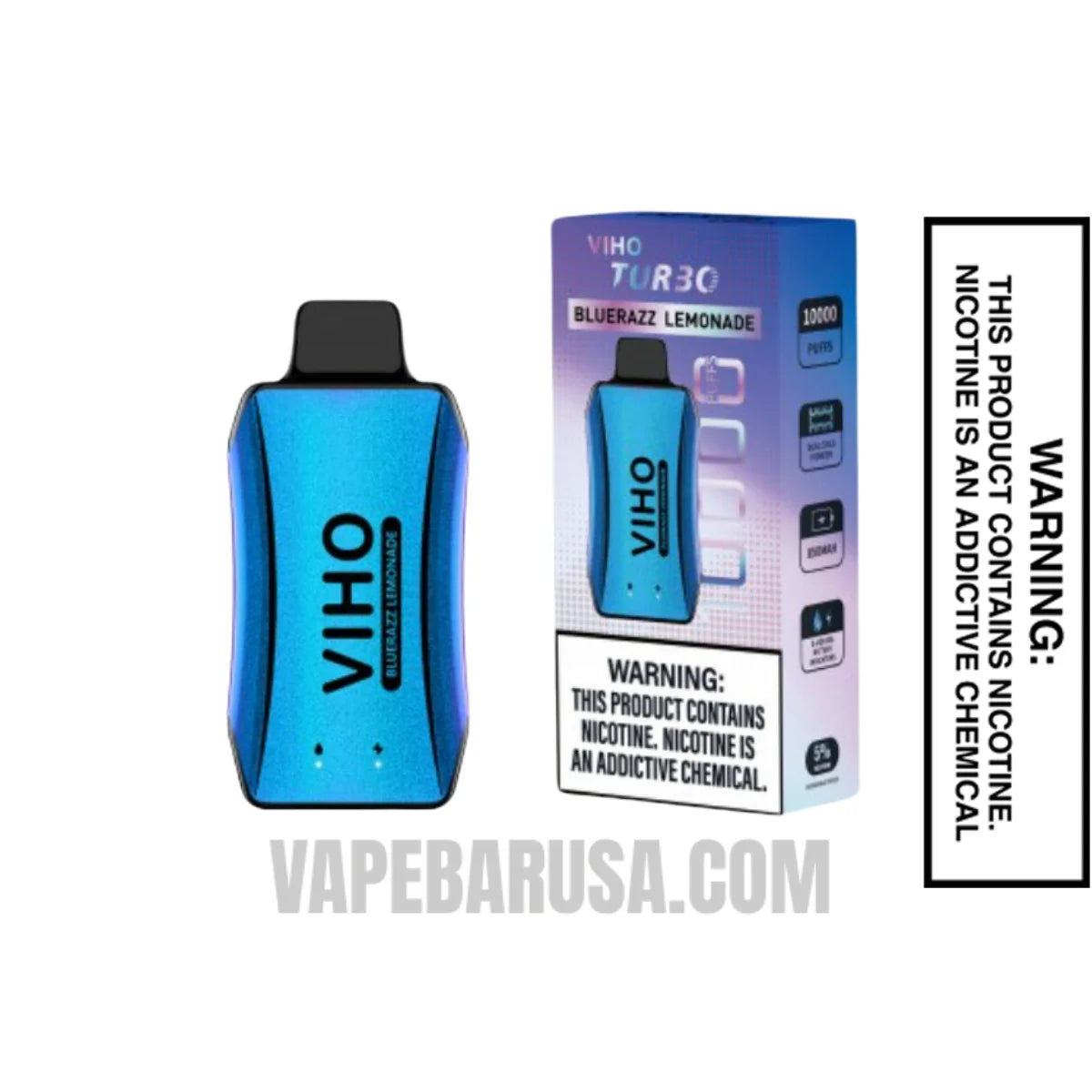 Blue Razz Lemonade VIHO Turbo Vape 10000 Puffs With Package Box 