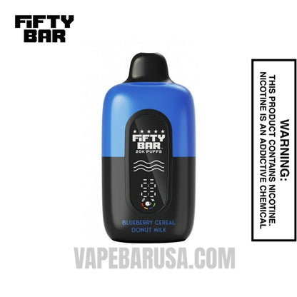 Blueberry Cereal Donut Milk Fifty Bar 20K Disposable Vape