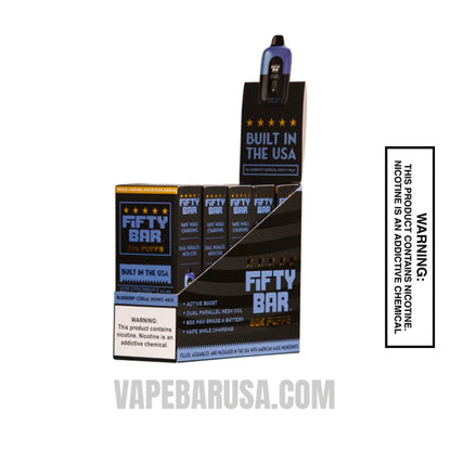 Blueberry Cereal Donut Milk Fifty Bar 20K Disposable Vape With Bundle Pack