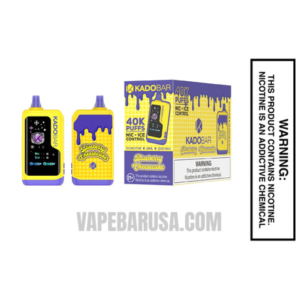Blueberry Cheesecake Kado Bar NI40K Ice-Nic Control Disposable Vape With Bundle Pack