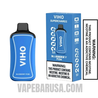 Blueberry Pom VIHO Supercharge 20000 Puffs Vape With Package Box