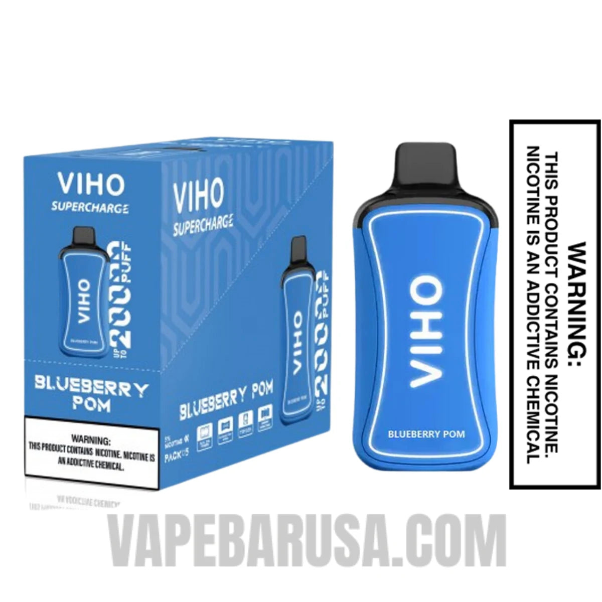 Blueberry Pom VIHO Supercharge 20000 Puffs Vape