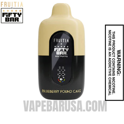 Blueberry Pound Cake Fruitia X Fifty Bar 20K Vape