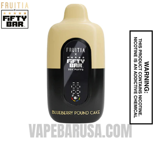 Blueberry Pound Cake Fruitia X Fifty Bar 20K Vape