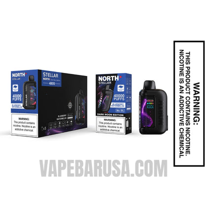 Blueberry Watermelon North Stellar Dark Moon 40K Disposable Vape with Bundle box