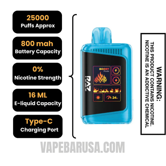 Blueberry Watermelon RAZ LTX 25K Zero Nicotine Disposable Vape