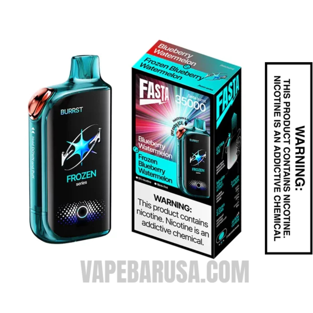 Blueberry Watermelon Fasta Burrst 35000 (Frozen Series) Vape With Package Box