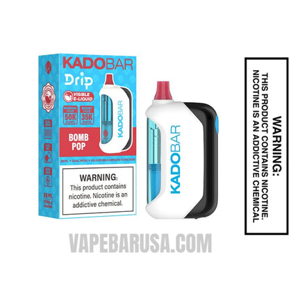 Bomb Pop Kado Bar Drip 50K Disposable Vape With Package Box