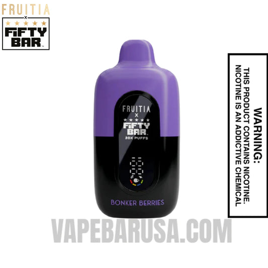 Bonker Berries Fruitia X Fifty Bar 20K Vape