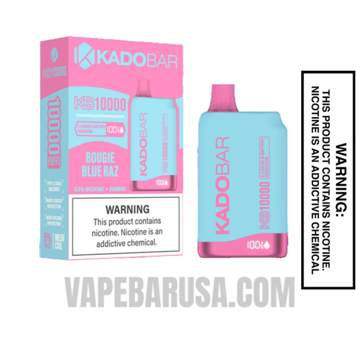 Bougie Blue Raz Kado Bar KB10000 Disposable Vape With Package Box