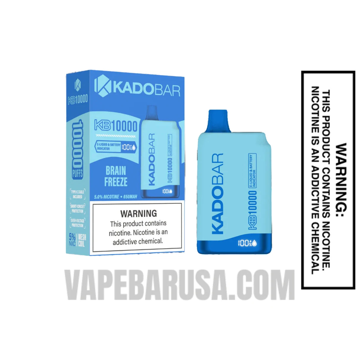 Brain Freeze Kado Bar KB10000 Disposable Vape With Package Box