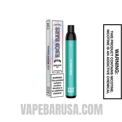 Bubblegum Ice Esco Bars 2500 Puffs Disposable Vape With Package Box