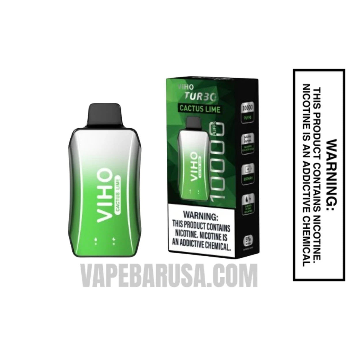 Cactus Lime VIHO Turbo Vape 10000 Puffs With Package Box