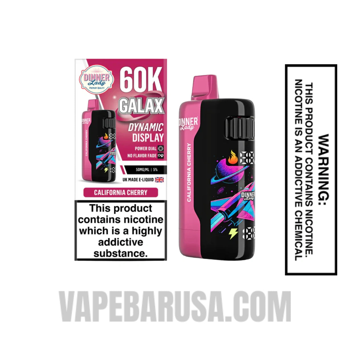 California Cherry Dinner Lady Galax 60K Disposable Vape With Package Box