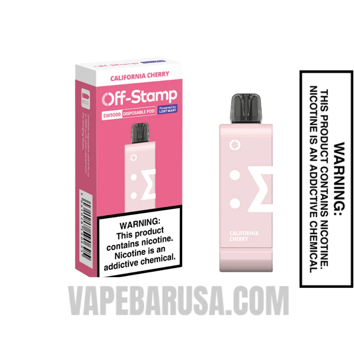 California Cherry Off Stamp SW9000 Disposable Pod With Package Box